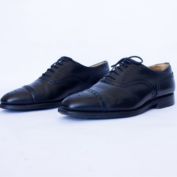 Church’s Custom Grade Leather Wingtip Shoe’s Men’s 9(F) Made In England - Picture 11 of 13